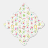 Waterverf Bright Mahjong Tegels Monogram Bedankdoosjes (Uitgevouwen)