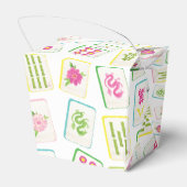 Waterverf Bright Mahjong Tegels Monogram Bedankdoosjes (Achterkant)