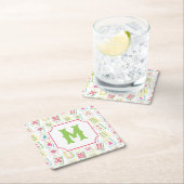 Waterverf Bright Mahjong Tegels Monogram Kartonnen Onderzetters (Insitu)