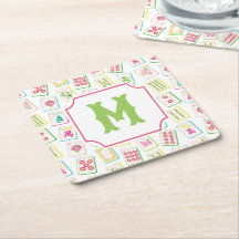 Waterverf Bright Mahjong Tegels Monogram