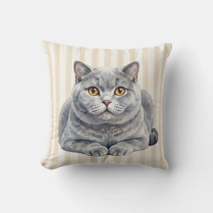 Waterverf British Shorthair Kat Kussenhoes Kussen