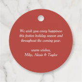 Waterverf Brits Korthaar Kat Kerstmis Bedankjes Labels (Achterkant)