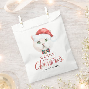 Waterverf Brits Korthaar Kat Kerstmis Bedankzakje