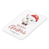 Waterverf Brits Korthaar Kat Kerstmis Magneet (Linkerzijde)