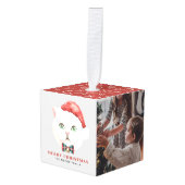 Waterverf Britse Korthaar Kat Foto Kerst Decoratie (Voorkant hoekig)