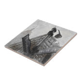 Waterverf Broadway Hoek Teken Keramische Tegel NYC Tegeltje (Zijkant)