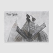 Waterverf Broadway Hoek Teken Tissue Paper - NYC Tissuepapier (Voorkant)