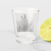 Waterverf Broadway Hoekbord Shot Glass | Stad Shot Glas (Achterkant)