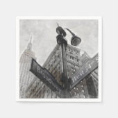 Waterverf Broadway Street Sign Napkins - NYC Servet (Voorkant)