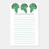 Waterverf Broccoli Grocery Shop List Meal Plan Post-it® Notes (Voorkant)