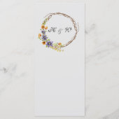 Waterverf bronbloemen menu (Achterkant)