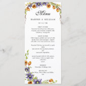 Waterverf bronbloemen menu (Voorkant)