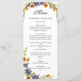 Waterverf bronbloemen menu