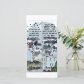 Waterverf Bronte Wuthering Heights Book Bladwijzer Kaart (Staand voorkant)