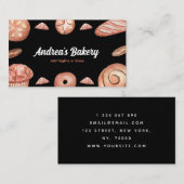 Waterverf Brood en gebak Baker Chef B Visitekaartje (Voorkant / Achterkant)