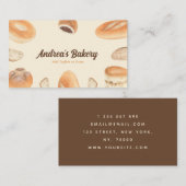 Waterverf Brood houdt bakkerij gebak Visitekaartje (Voorkant / Achterkant)