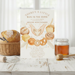 waterverf Brood in de Oven Bakkerij Baby Shower Kaart