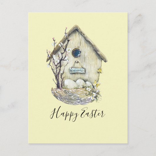Waterverf: Broodhouse Egg Nest Easter Briefkaart (Voorkant)