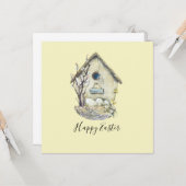 Waterverf: Broodhouse Egg Nest Easter Kaart (Voorkant / Achterkant in situ)