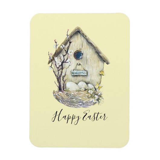 Waterverf: Broodhouse Egg Nest Easter Magneet (Verticaal)
