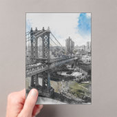 Waterverf Brooklyn Bridge Acryl bruiloft Uitnodigingen (Insitu (Draagbaar))