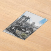 Waterverf Brooklyn Bridge Acryl bruiloft Uitnodigingen (Laagn)