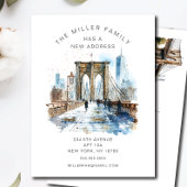 Waterverf Brooklyn Bridge Bewegende Aankondiging