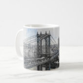 Waterverf Brooklyn Bridge Coffee Mok – Elegant (Voorkant links)