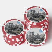Waterverf Brooklyn Bridge Poker Chips – Artistiek (Opstapeling)