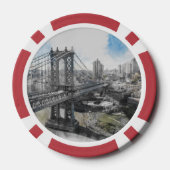 Waterverf Brooklyn Bridge Poker Chips – Artistiek (Achterkant)