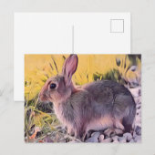 Waterverf Brown Bunny Rabbit  kunst Briefkaart (Voorkant / Achterkant)