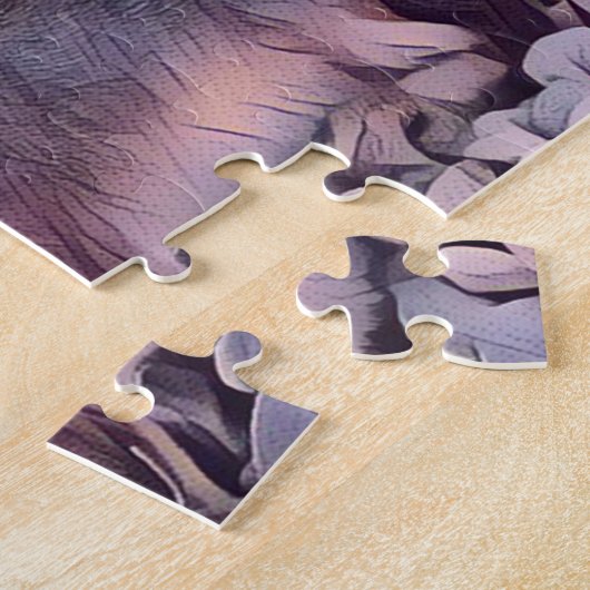 Waterverf Brown Bunny Rabbit  kunst Legpuzzel (Zijkant)