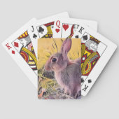 Waterverf Brown Bunny Rabbit  kunst Pokerkaarten (Achterkant)
