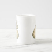 Waterverf Brown Bunny Tea Cup Porselein Kop (Voorkant)