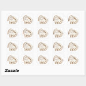 Waterverf Brown Bunny Vierkante Sticker (Vel)