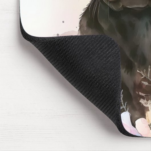 Waterverf Brown Labrador Retriever en Flowers Muismat (Hoek)