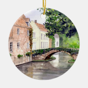 Waterverf Brugge Schilderen door Farida Greenfield Keramisch Ornament