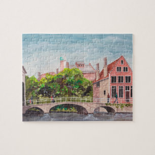 Waterverf Brugge Schilderen door Farida Greenfield Legpuzzel