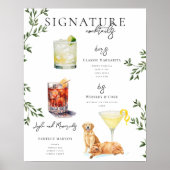 Waterverf | Bruid & Bruidegom Signature Drank Poster (Voorkant)