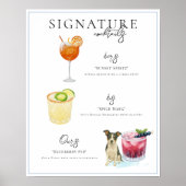 Waterverf | Bruid & Bruidegom Signature Drank Poster (Voorkant)
