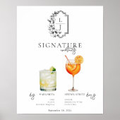 Waterverf | Bruid & Bruidegom Signature Drank Poster (Voorkant)