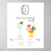 Waterverf | Bruid & Bruidegom Signature Drank Poster (Voorkant)
