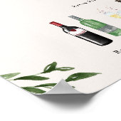 Waterverf | Bruid & bruidegom Signature Drink Bar Poster (Hoek)