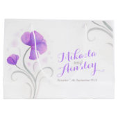 Waterverf bruid bruidegoms genoemd cadeau tas large cadeautasje (Achterkant)