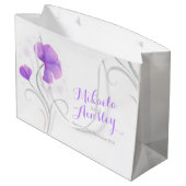 Waterverf bruid bruidegoms genoemd cadeau tas large cadeautasje (Achterkant Gekanteld)