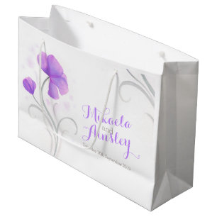 Waterverf bruid bruidegoms genoemd cadeau tas large cadeautasje