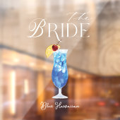 Waterverf Bruid Cocktail Wedding Bar Teken Cling Raamsticker (Vel 2)