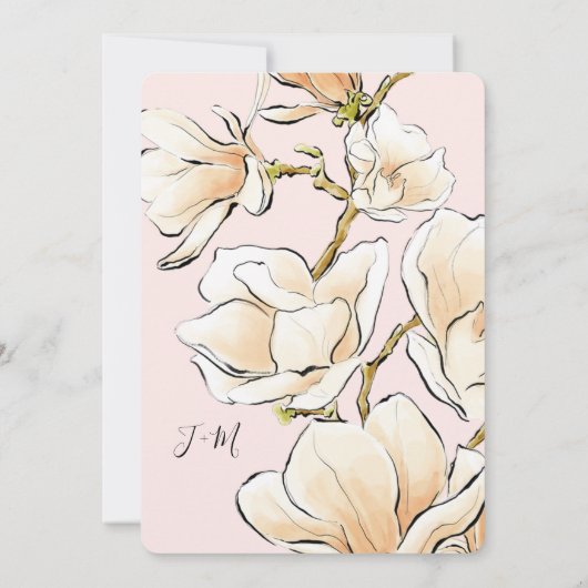 Waterverf Bruid in Gown Bruidsdouche Uitnodiging (Achterkant)