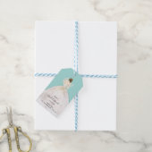 Waterverf Bruid in Gown Bruidsdouche Uitnodiging Cadeaulabel (Met Touw)