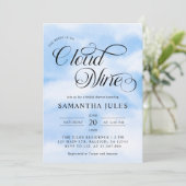 Waterverf bruid is op cloud negen Vrijgezellenfees Kaart (Staand voorkant)